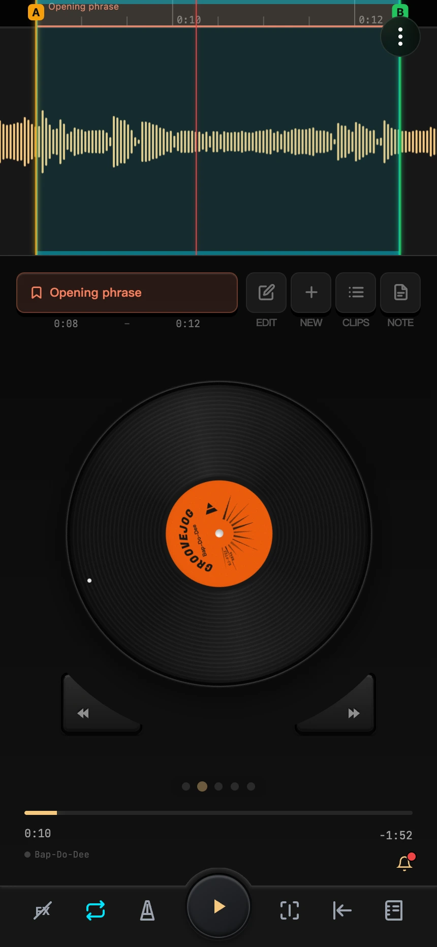 GrooveJog 的电脑、平板与手机界面 · 手机